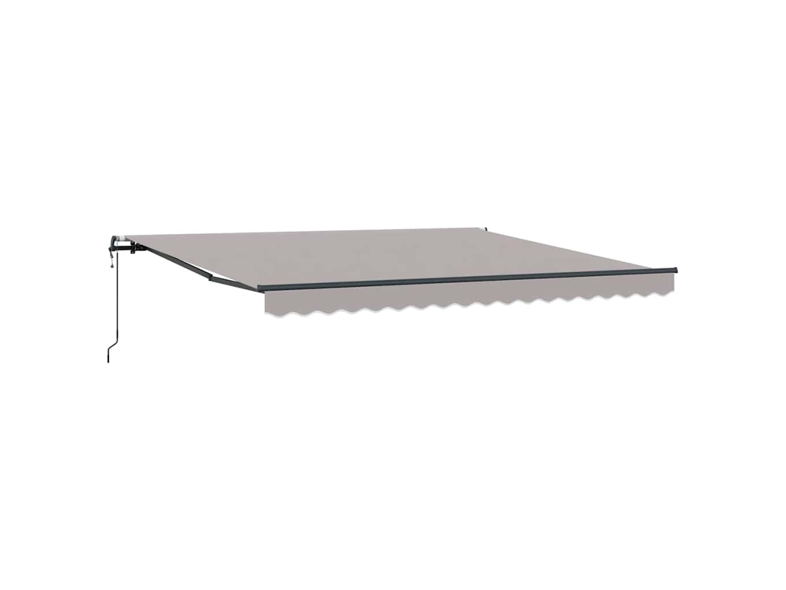 Maison Exclusive - Toldo Retráctil Gris Claro 400 X 300 Cm Tela Y Aluminio