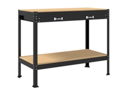 Bancos de trabajo negros MAISON EXCLUSIVE en madera procesada (114x54x91 cm)