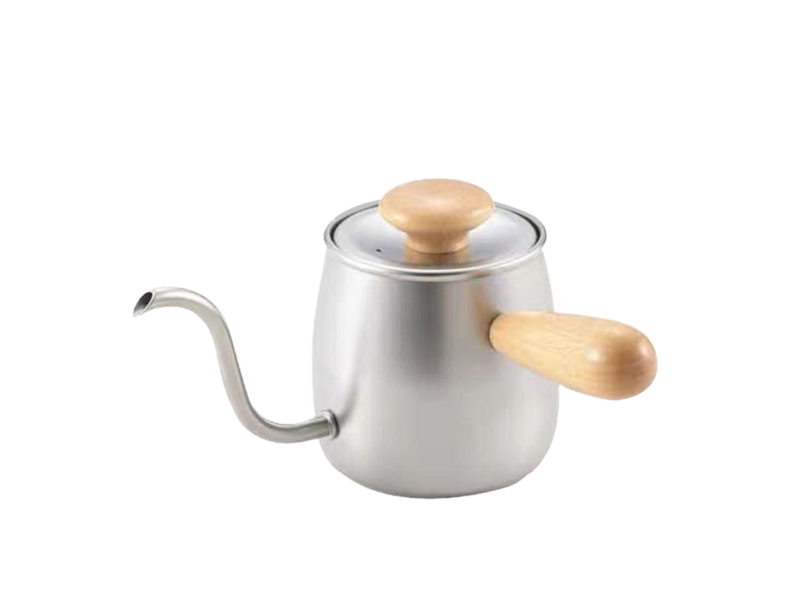 Hervidor De Cuello De Cisne De 350 Ml De Acero Inoxidable 304 Para Café Manual Con Tapa, Diseño Europeo.
