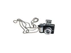 Colgante De Cámara Flash Estilo Hip Hop Collar Luminoso Para Hombres Y Mujeres Negro