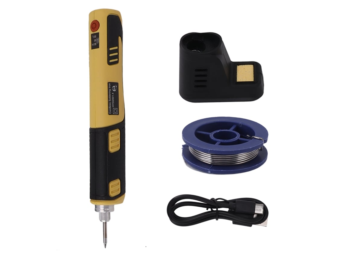 Kit De Soldador Inalámbrico Portátil Con Batería De Litio Recargable - Amarillo