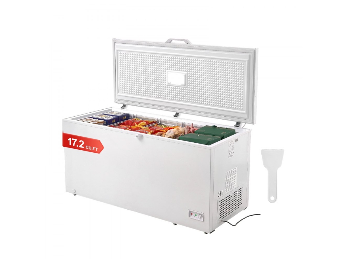 Congelador horizontal de 488L con 4 cestas, tapa con cerradura y Tekmaquinas