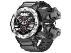 Reloj inteligente militar con auriculares para hombre, resistente reloj táctico de fitness con pantalla táctil redonda HD de 1,46"