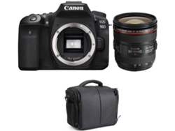 Kit Cámara Réflex CANON EOS 90D + EF 24-70mm f/4L IS USM + Bolsa