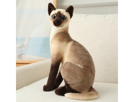 Gato de Almohada de Simulación, Muñeca Realista de Peluche, Mascota Animal Para 35Cm