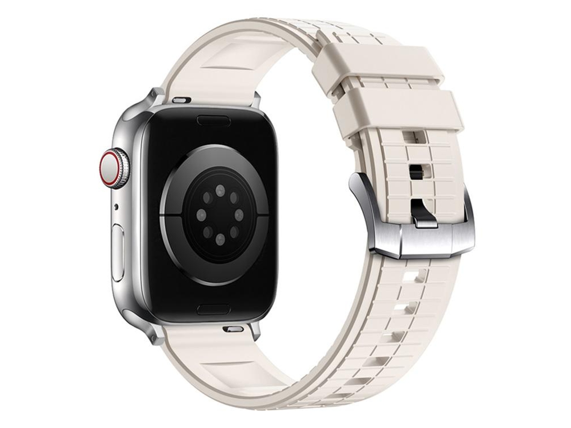 Correa para Apple Watch con textura cuadrada, caucho fluorocarbonado, diseño deportivo, FWINL (42 x 38 mm)