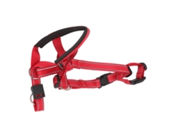 Collar De Cabeza Para Perro Ajustable Respirable Con Cubierta De Boca Anti-mordedura Rojo Talla L Para Exterior
