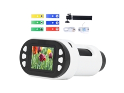Microscopio Digital Portátil 1000x Con Pantalla 2.0 Pulgadas Y Trípode Para Niños Experimentos Científicos Blanco
