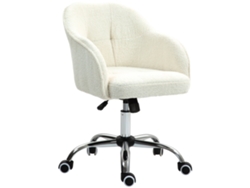 Silla Oficina Ergonómica Altura Regulable Asiento Respaldo Crema