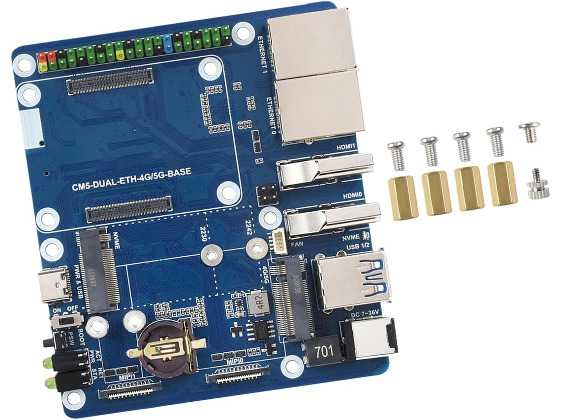 Tarjeta De Expansión Para Compute Module 5, Puertos Gigabit Ethernet Duales De 5 Ghz/4 Ghz, Usb 3.0 Nvme