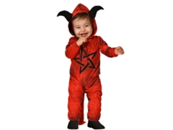 Disfraz Demonio Rojo para bebé niño con capucha 24 meses ATOSA