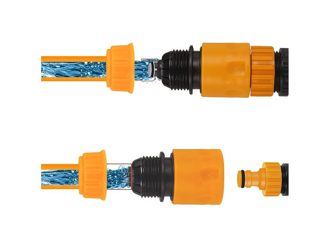 Kit De Conectores Para Mangueras Con Conectores Rápidos, Válvula De Cierre De Agua Y Adaptadores De 3/4 Y 1/2 Pulgada Para Jardín, Lavado E Irrigación.