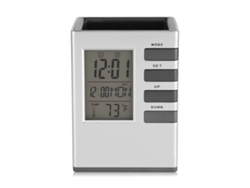 Reloj Despertador Digital Led Con Pantalla Lcd Multifuncional, Portalápices Y Pantalla De Temperatura.