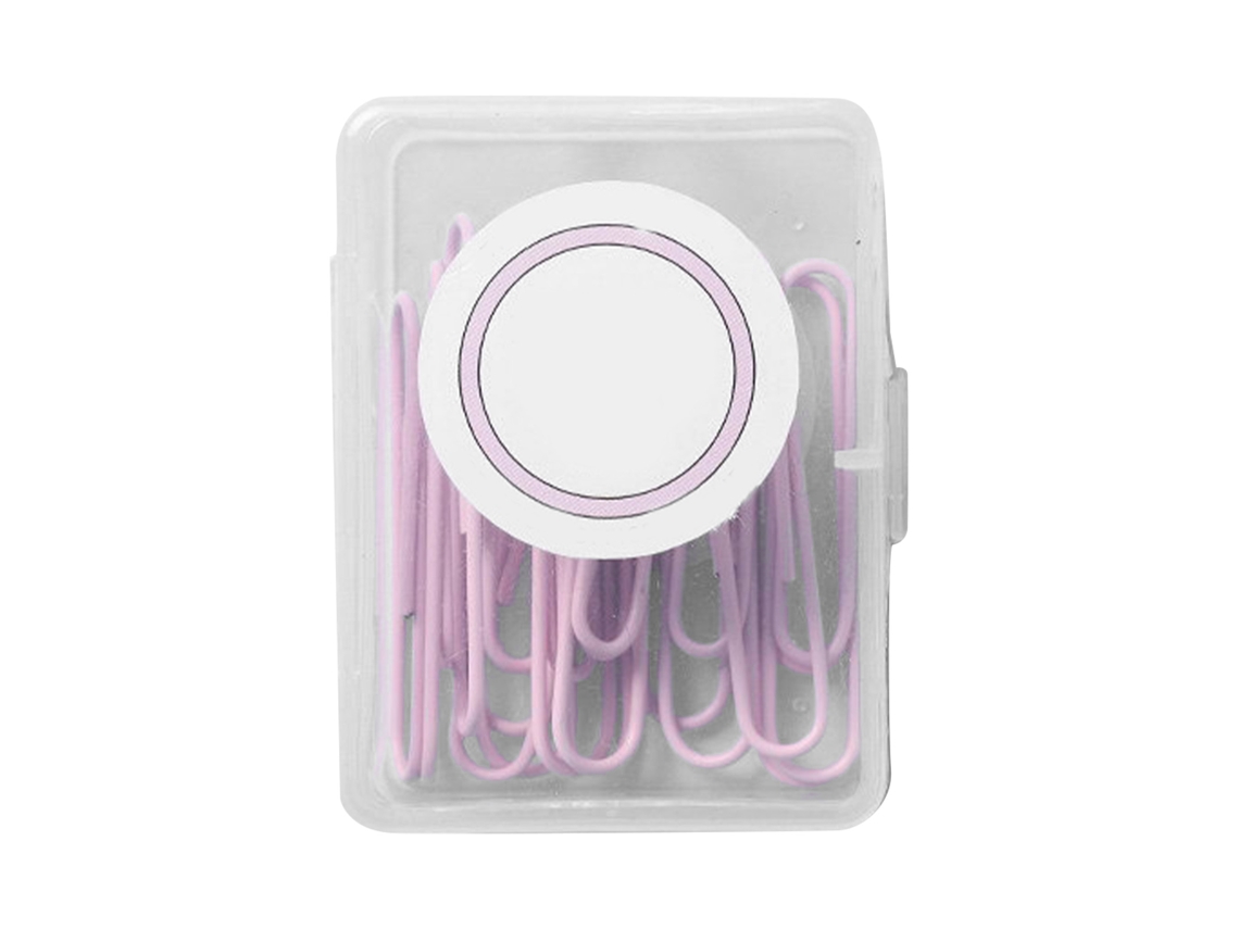 Clips De Papel Metálicos De Color Rosa Sakura De 50 Mm Con Caja Para Oficina Y Archivo.