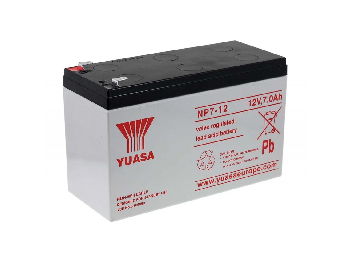 Batería YUASA para UPS Equipamiento de limpieza 12V 7Ah