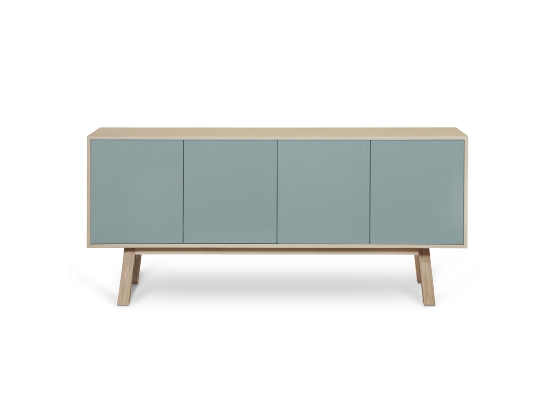 Aparador Alto MON PETIT MEUBLE FRANÇAIS con 4 Puertas (Blanco Balisson - Madera - 220 x 94 x 46 cm)