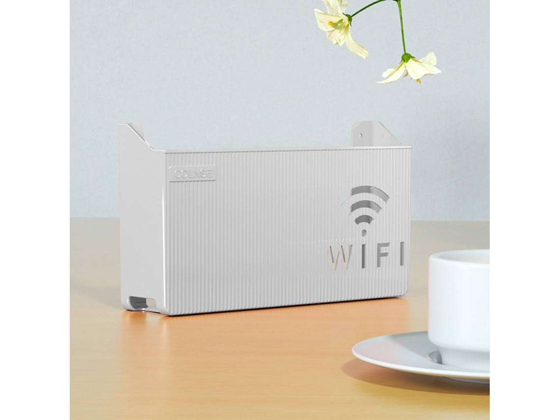 Caja de almacenamiento con estante para enrutador inalámbrico Wifi, organizador de pared ABS
