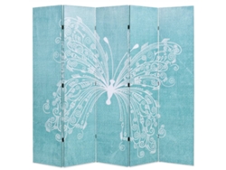 Divisória LOVELY HOME Plegable con Estampado de Mariposas Azules (200 x 170 cm)