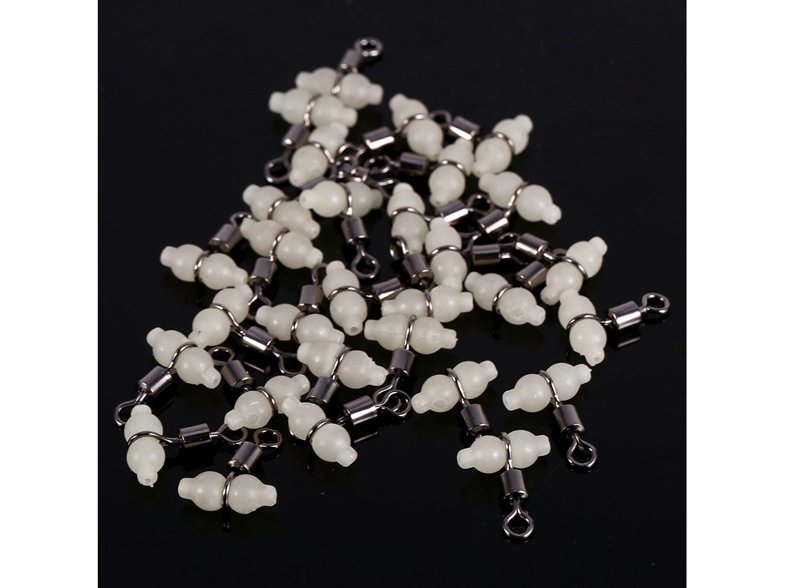 2026rebe-30 Piezas Conector De Pesca Luminoso 3 Vías Accesorios De Pesca Giratorio Swivels
