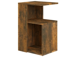 Mesa auxiliar de madera procesada, color roble ahumado, MAISON EXCLUSIVE (36x30x56 cm)