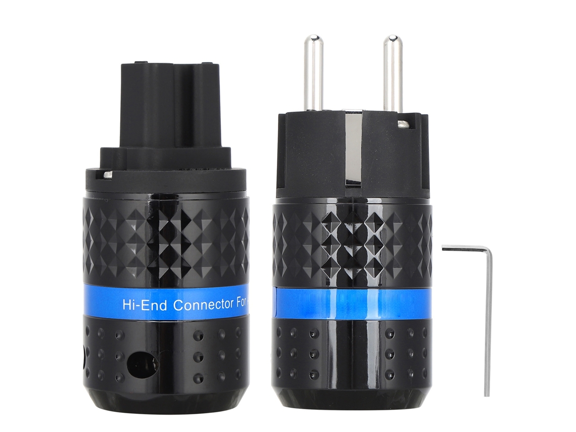 Conector De Alimentação Iec De Cobre Puro Com Platina De Ródio Para Equipamentos Audiovisuais Profissionais