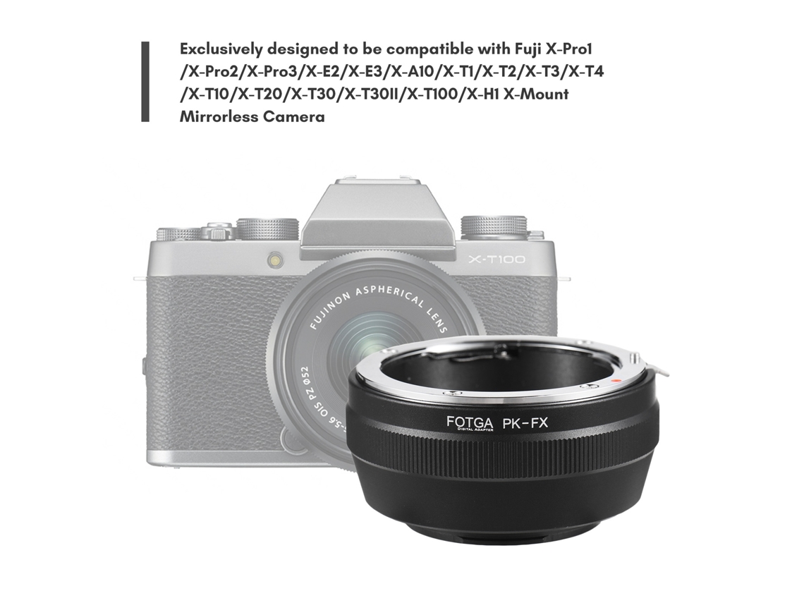 2026yncm-adaptador De Objetivo Pentax Pk A Montura Fuji X, Metal, Compatible Con X-e2, X-t30 Y Cámaras Fuji X