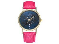 Reloj De Pulsera Analógico De Cuarzo De Aleación Con Esfera Redonda - Moda (rojo-rosa)