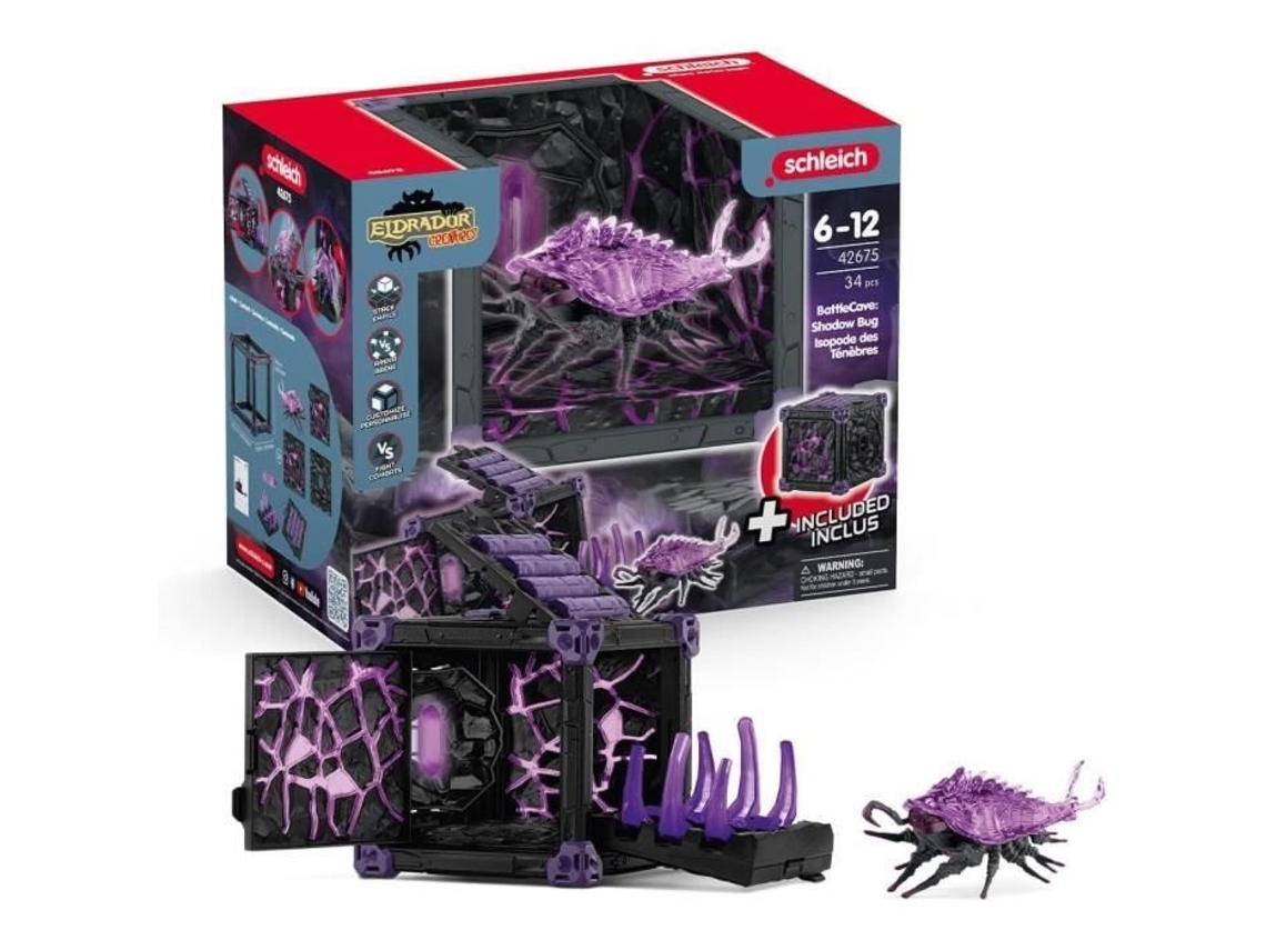 Isópodo oscuro de Battlecave, expansión de arena, criaturas de Eldrador de Schleich 42675, 7 años