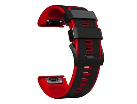 Correa De Reloj Inteligente Para Garmin Fenix 6X Pro, Correa De Silicona Para Reloj Deportivo De 22Mm, Dos Colores, Negro Y Rojo VENISYMLIS