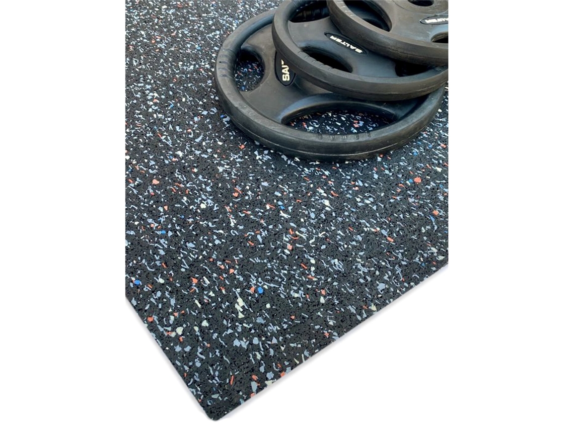 Tapete de Ejercicio e Fitness especial para Ginásios | EPDM PLUS | Base Negra 8mm de altura 1'25m (Ancho) x 4m (Largo)