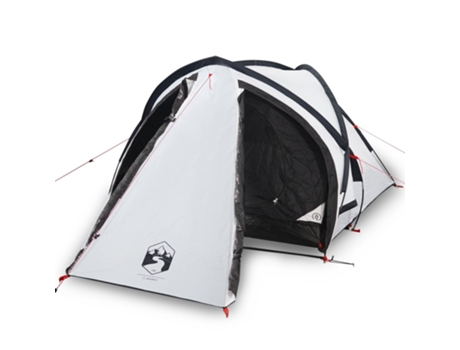 Tienda de campaña iglú 2 personas tela opaca impermeable VIDAXL blanco