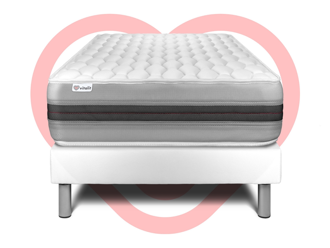 Kit Somier Vital Spring Recuperador 120 X 200 Cm Blanco