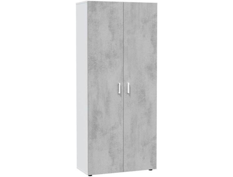 Armario HABITDESIGN Multiuso (Blanco - Cemento - Melamina - 80 x 182 x 37 cm)
