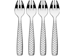 Juego de 4 Tenedores para Mariscos ALESSI Colombina Fish Plata (Gris - Acero Inox - NA)