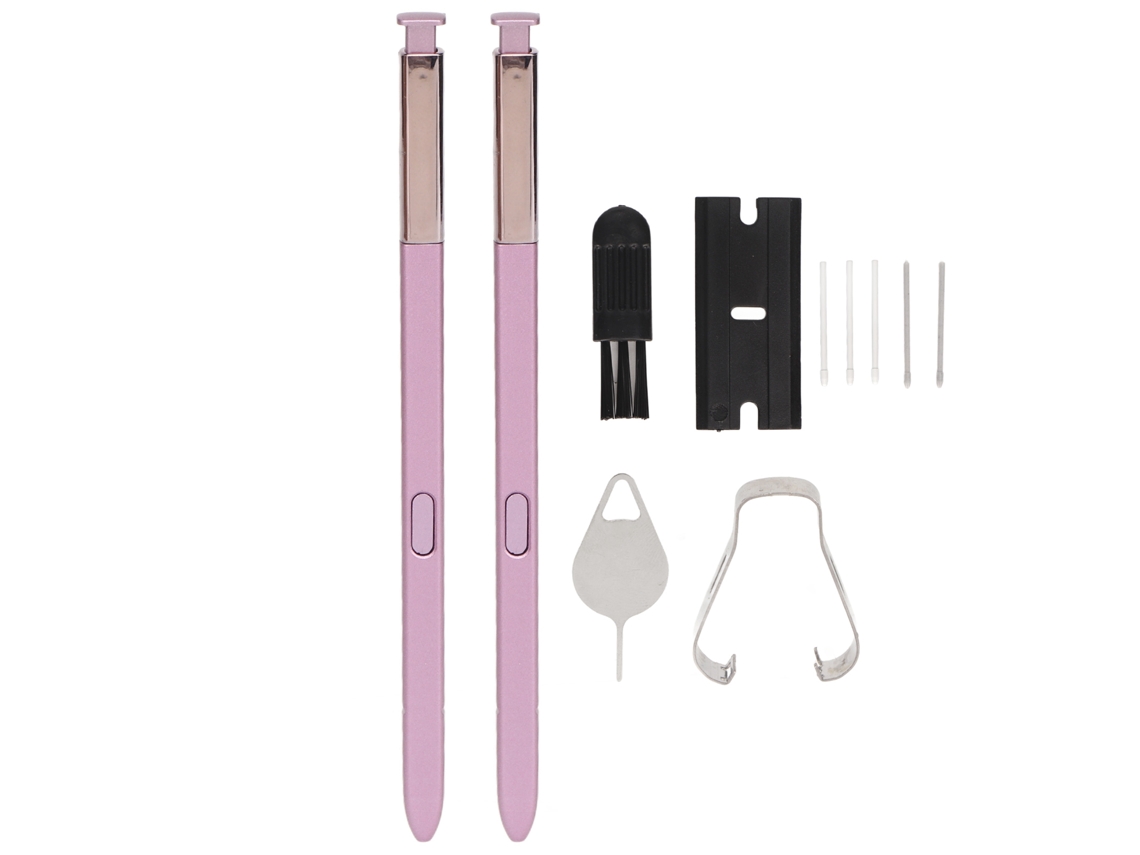 2 Lápices Ópticos Para Pantalla Táctil Con Puntas De Repuesto Para Galaxy Note 9 (morado)