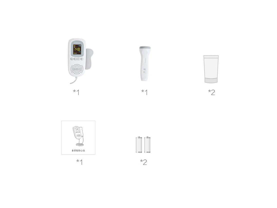 Detector De Latidos Fetales Doppler Fd-600g Con Sonda Sensible, Reducción De Ruido Inteligente, Certificación Ce Y Fda.
