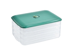 Caja portátil para guardar alimentos con 4 tapas, ideal para el refrigerador y para guardar pasteles de Chaberlu (con tapa)
