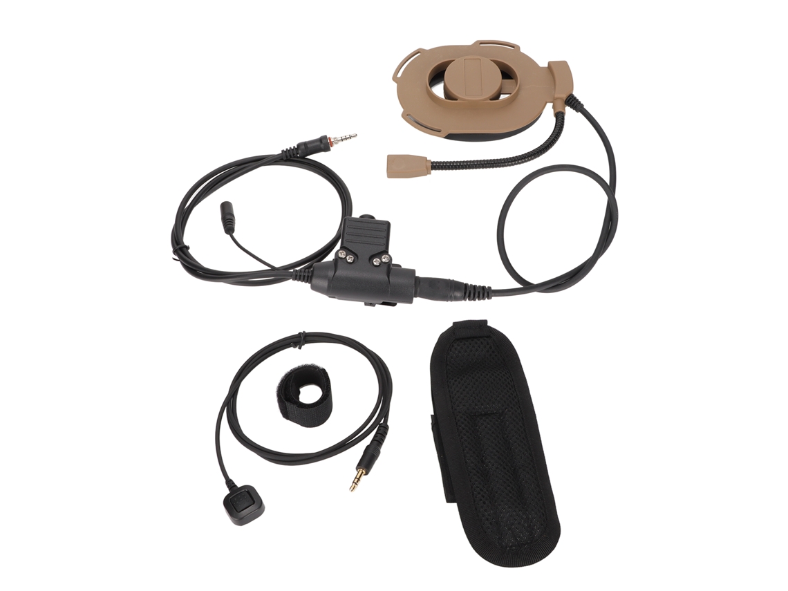 Auriculares Para Motocicleta Con Auricular Militar De Un Solo Lado, U94 Y Micrófono De Dedo Para Yaesu Vertex Vx-6r Vx-7r