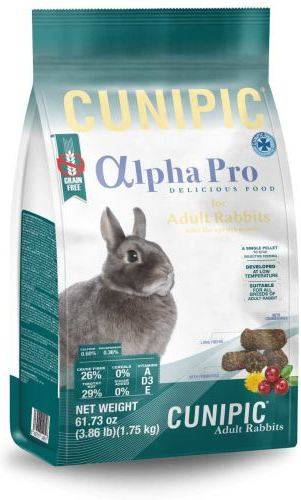 Cunipic Alpha Pro comida conejo adulto 500gr negro 500 pienso
