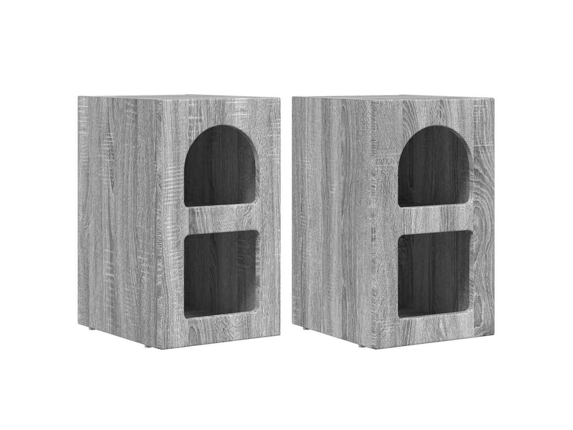 Maison Exclusive - Mesita De Noche 2 Pcs Gris Sonoma 29,5 X 33,5 X 50 Cm