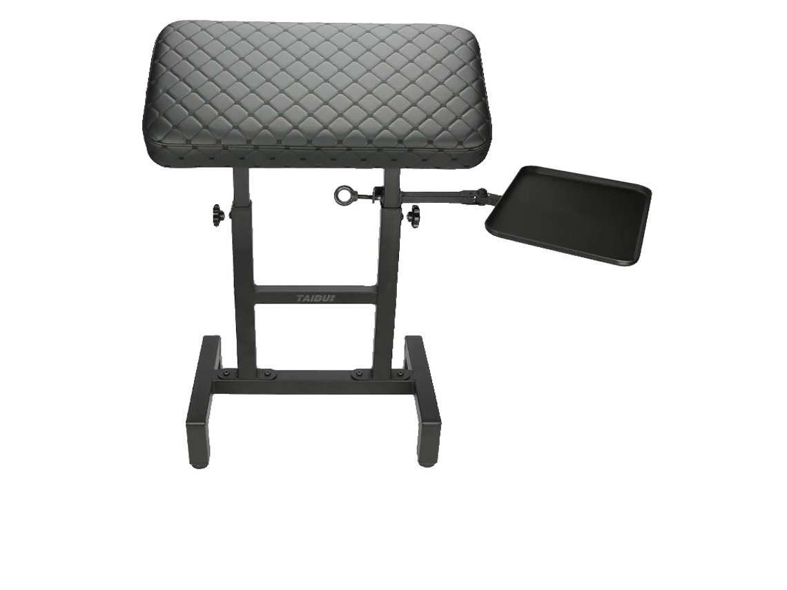 Soporte para brazo de tatuaje, altura ajustable de 80 a 120 cm, construcción duradera de acero al manganeso, con bandeja OEM