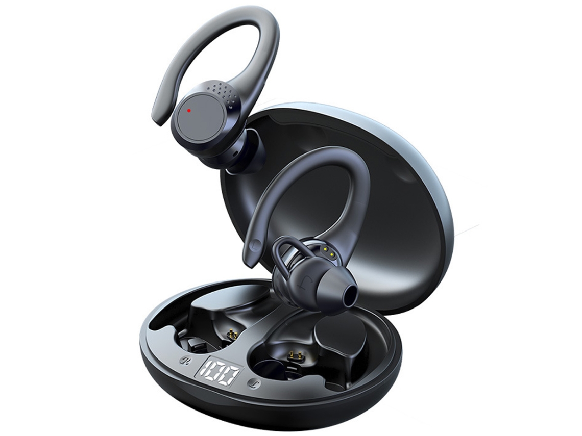 Auriculares inalámbricos Bluetooth 5.2 para deportes, auriculares inalámbricos Bluetooth con cancelación de ruido y micrófono para correr