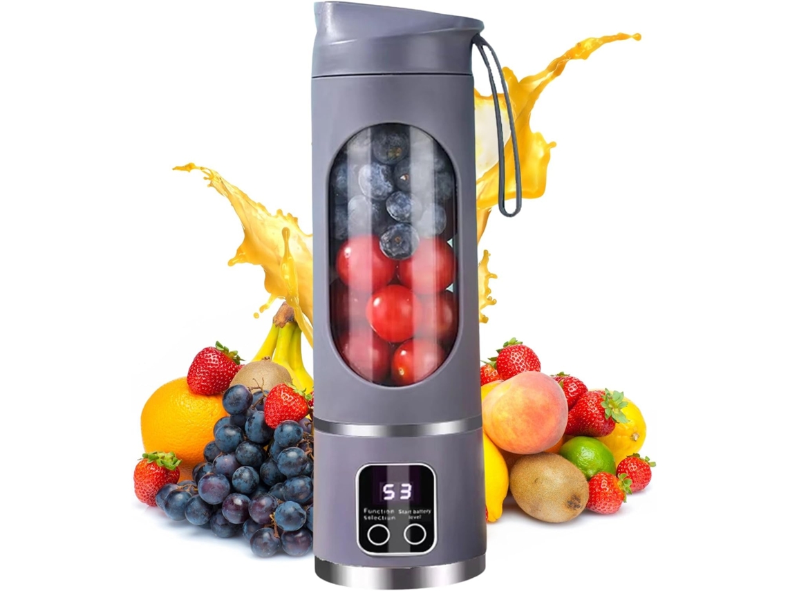 Exprimidor Eifson de 500 ml (16 oz) con 12 cuchillas de acero inoxidable, control de velocidad múltiple, 7,4 V (morado)
