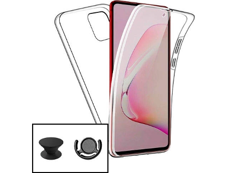 Carcasa + GripHolder + Soporte Oppo A15 PHONECARE 360° Impact Protection Transparente