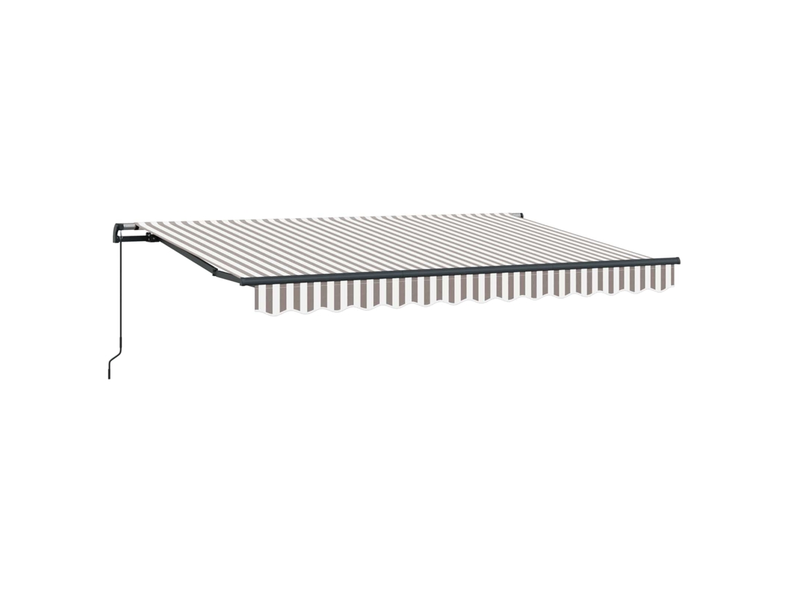 Toldo retráctil Vidaxl gris claro y blanco 500 x 350 cm