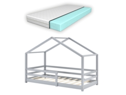 Estructura de Cama Infantil [EN.CASA] (Gris - Madera - 70 x 140 cm)