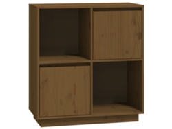 Aparador de madera maciza de pino, color marrón miel, MAISON EXCLUSIVE (74x35x80 cm)