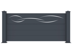 Valla de aluminio semiperforada life 190h90 gris