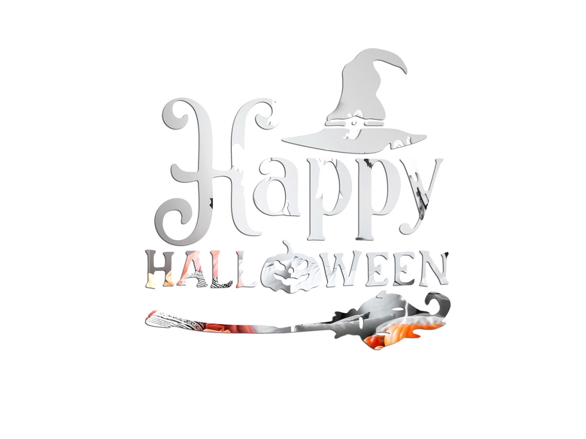 Adhesivo de espejo de Halloween, tridimensional, autoadhesivo para decoración de fiestas Kofihety