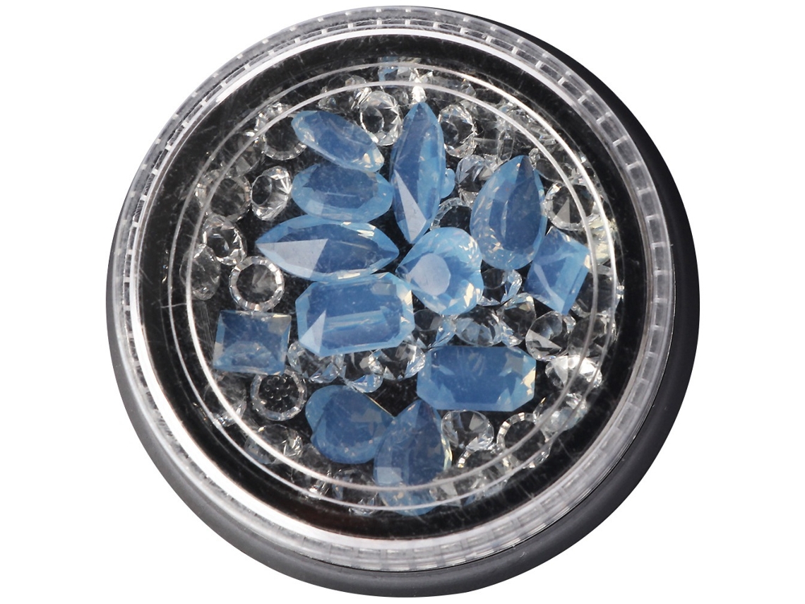 Decoración De Diamantes De Imitación Ab Azules Con Punta De Resina Transparente Para Manicura Diy.